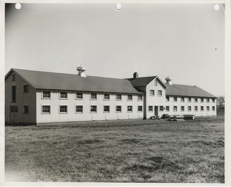 Photograph of the poultry mating house at Iowa State College in Story County