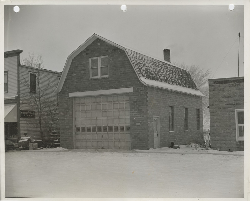 Photograph of the maintenance garage and shed in Dolliver