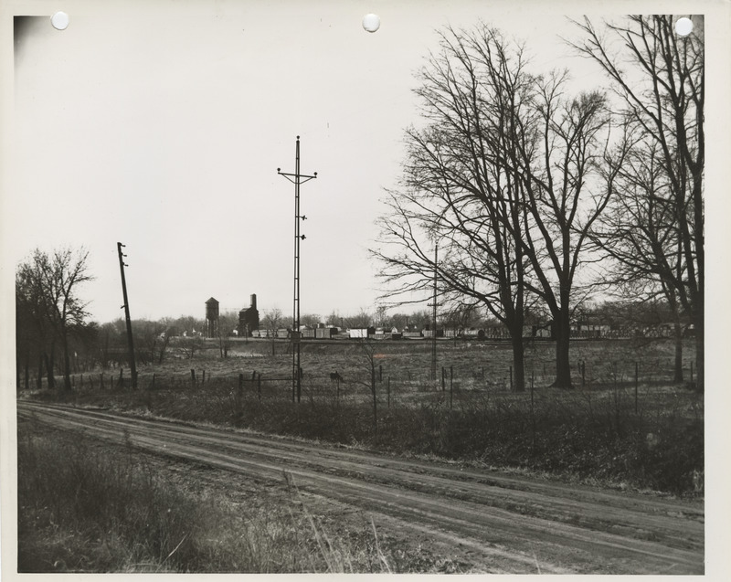 Photograph of the building site for a maintenance shed in Oskaloosa