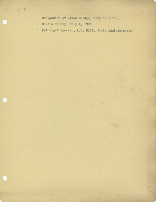 Description of project: Alden Bridge