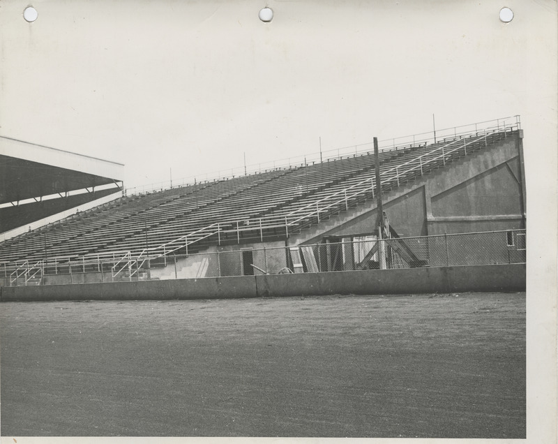 Photograph of bleachers at Clay County Fairgrounds