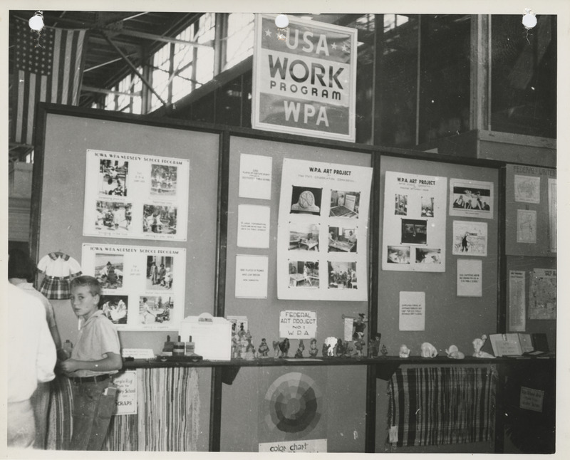 Photograph of the exhibit of Iowa WPA projects