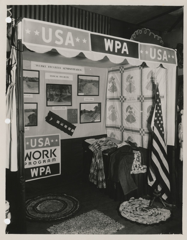 Photograph of WPA exhibit at the Sioux City Auditorium