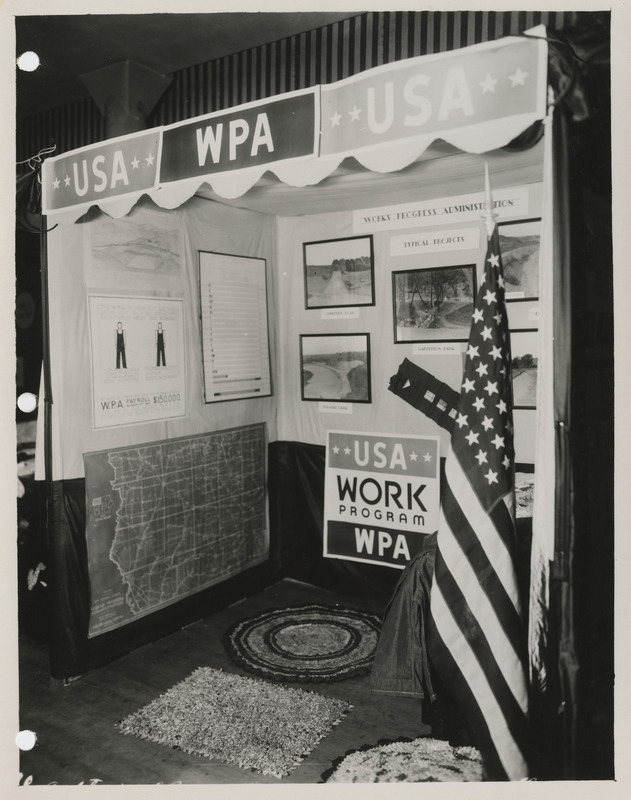 Photograph of WPA exhibit at the Sioux City Auditorium