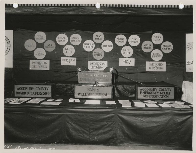 Photograph of WPA exhibit at the Sioux City Auditorium