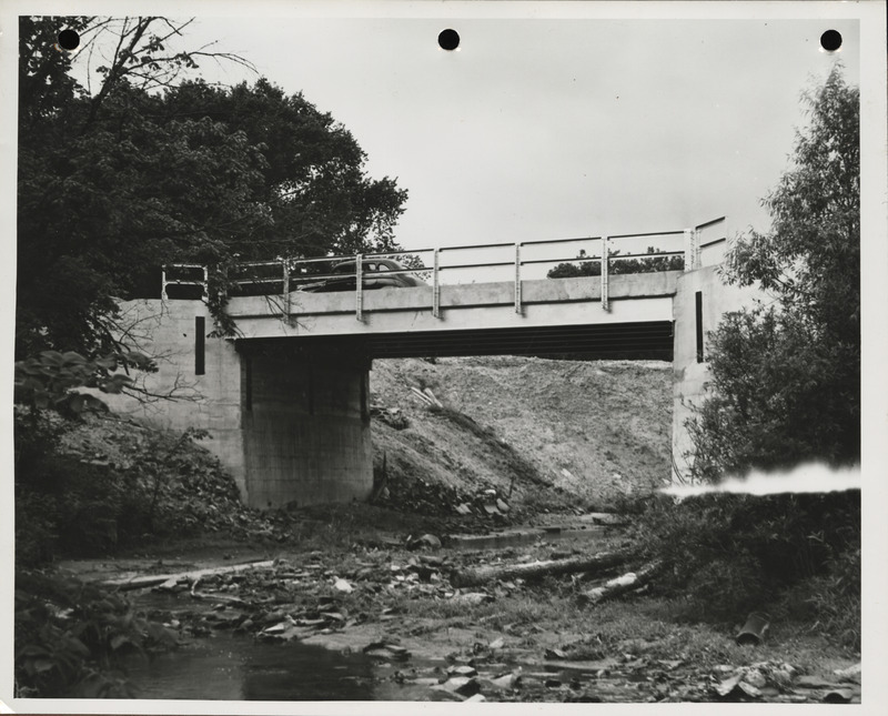 Photograph of the concrete bridge on the farm-to-market road in Webster County