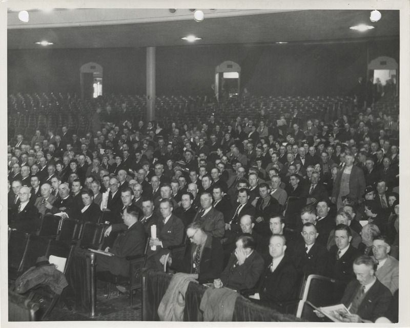 Photograph of people attending the WPA district meeting