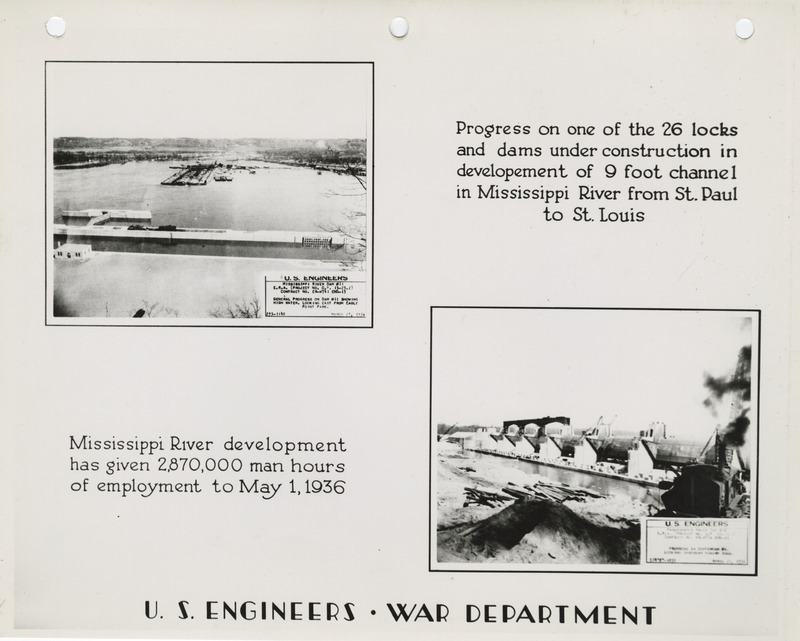 Display card of the U.S. Engineers War Department projects