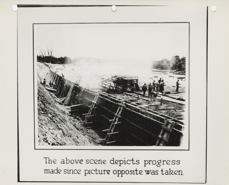 Display card of the progress made by one of the WPA projects