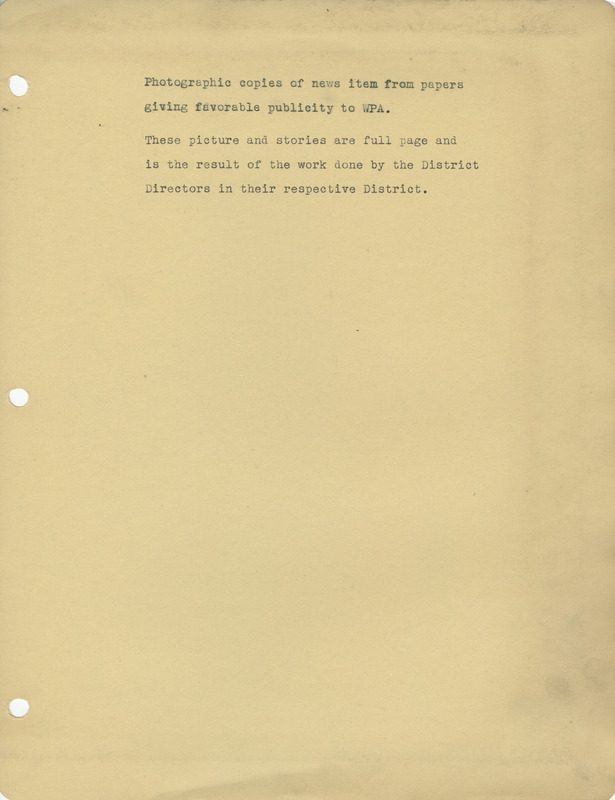 Description of newspaper clippings