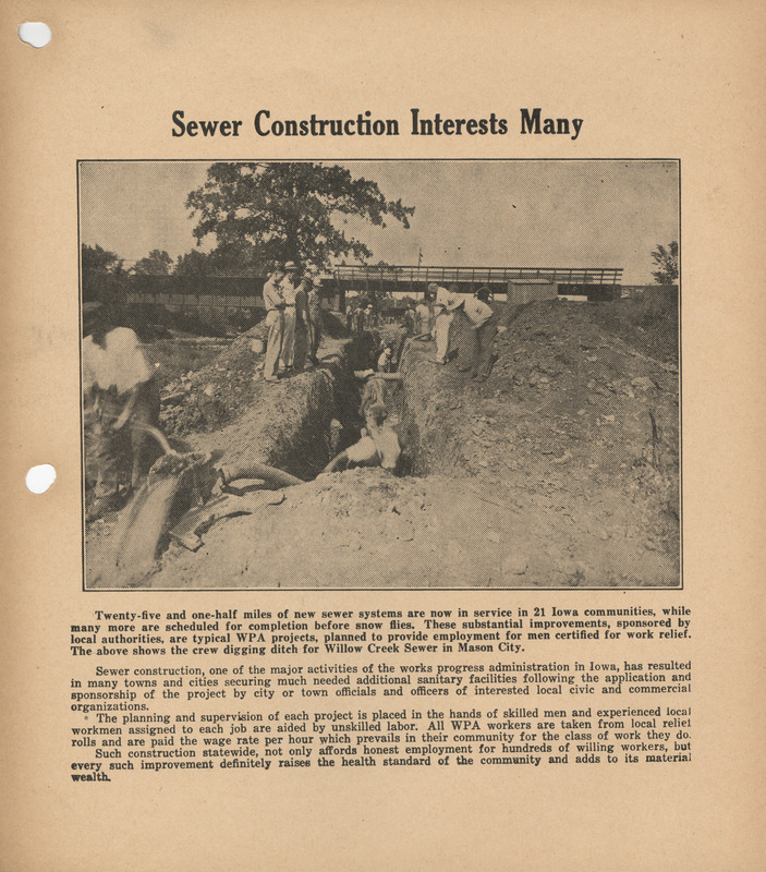 Sewer construction interests many