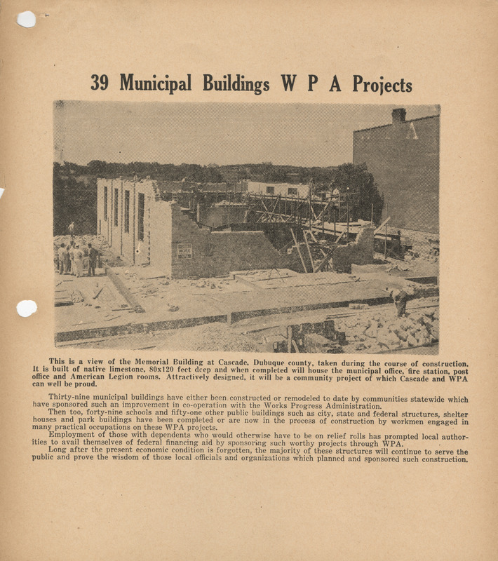 39 municipal buildings WPA projects