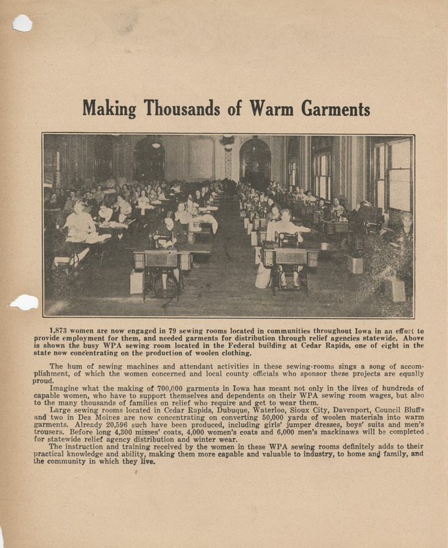 Making thousands of warm garments