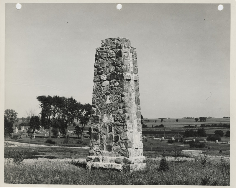 Photograph of the American Legion Memorial Monument at the cemetery in Carroll