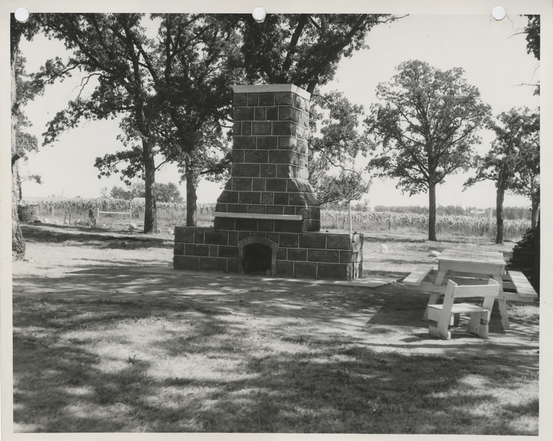 Photograph of a fireplace at a city park in Elma