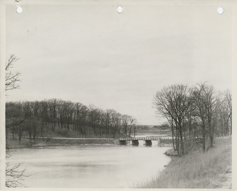 Photograph of a road bridge at McBride State Park in Johnson County