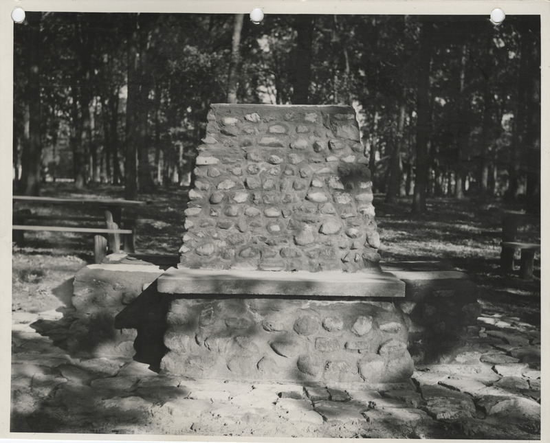 Photograph of a fireplace at a city park in Columbus Junction