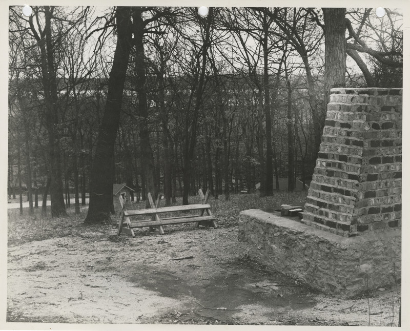 Photograph of a fireplace at Devil's Glen Park in Bettendorf