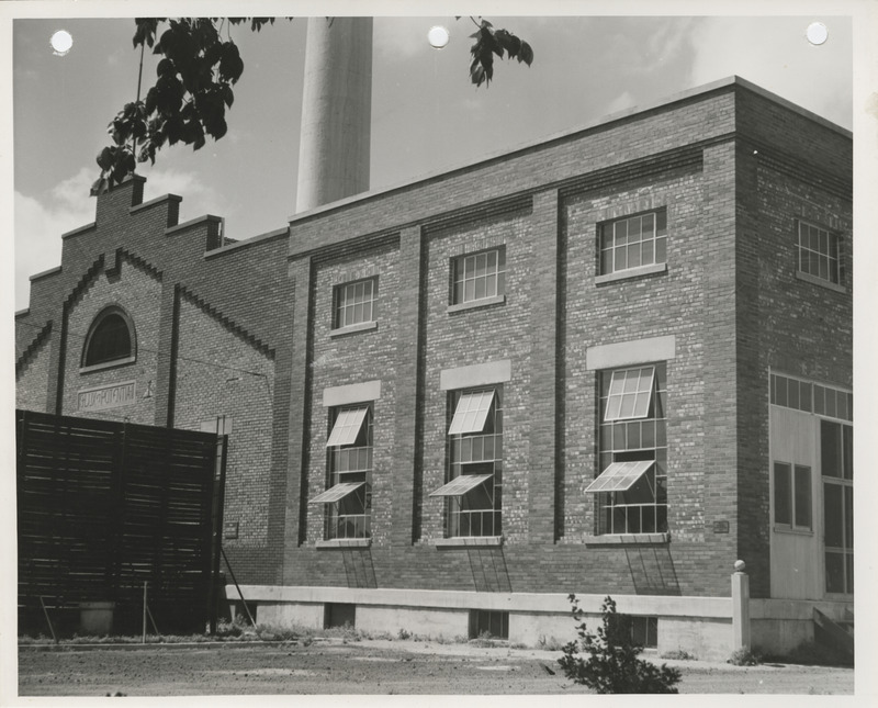 Photograph of the addition to the Municipal Power Plant in Webster City