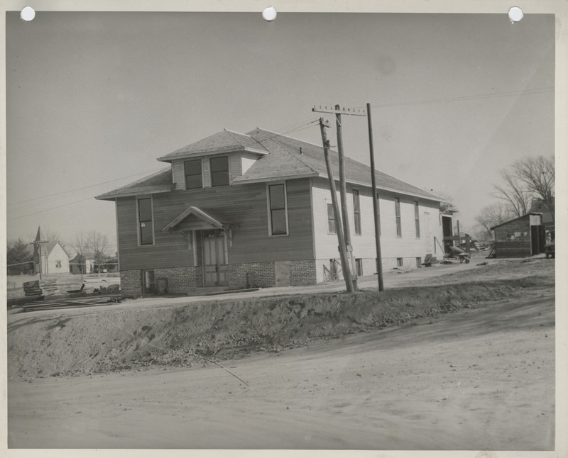 Photograph of the community building in Castana