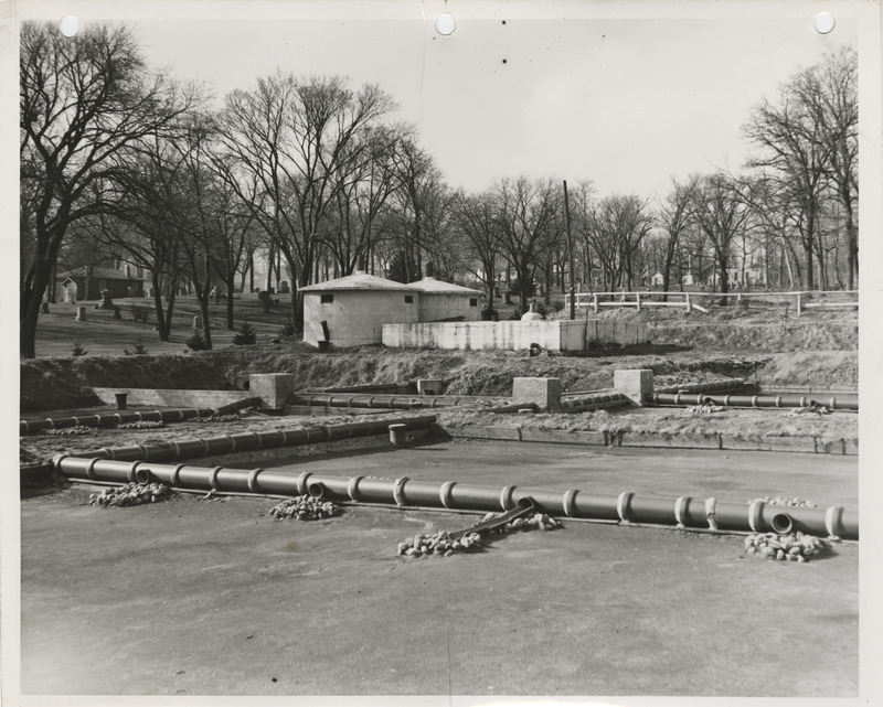 Photograph of an abandoned disposal plant in Arnolds Park