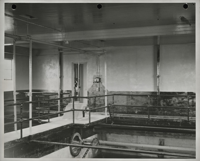 Photograph of the interior of a disposal plant in Dickinson County