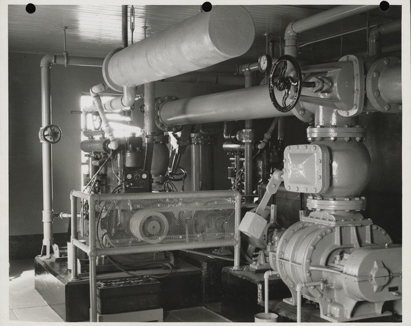 Photograph of the interior of a disposal plant in Dickinson County