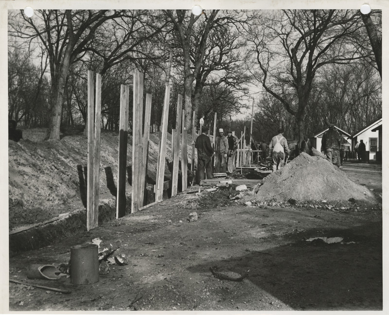 Photograph of sewer construction in Okoboji