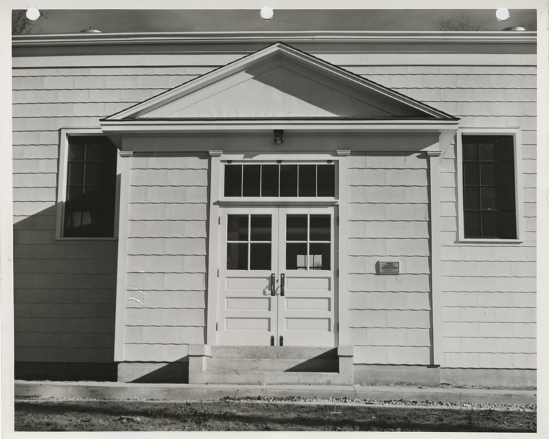 Photograph of a school addition and gymnasium in Percival