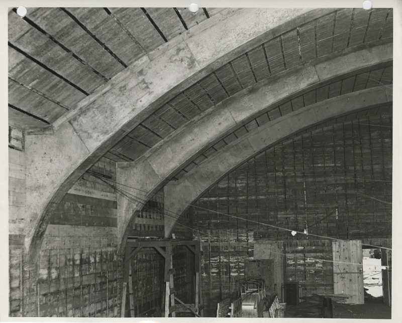 Photograph of gymnasium construction in Luverne