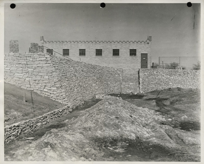 Photograph of a school stadium and athletic field construction in Knoxville