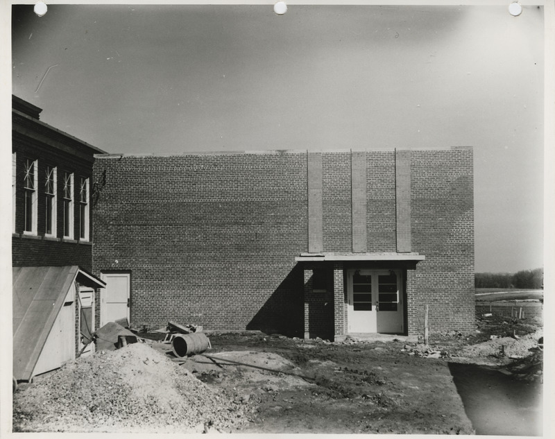 Photograph of a school gymnasium in Little Cedar