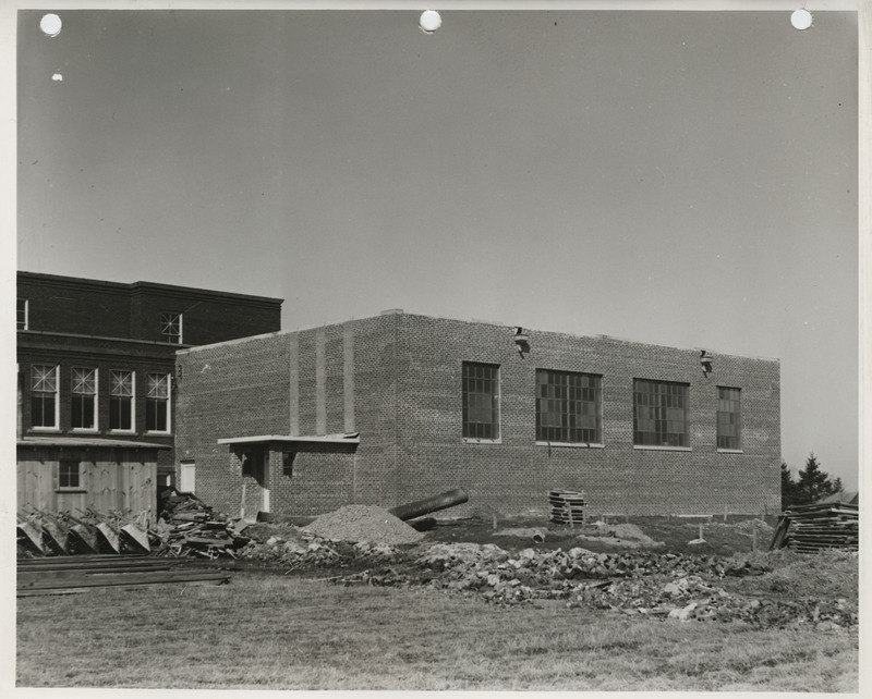 Photograph of a school gymnasium in Little Cedar
