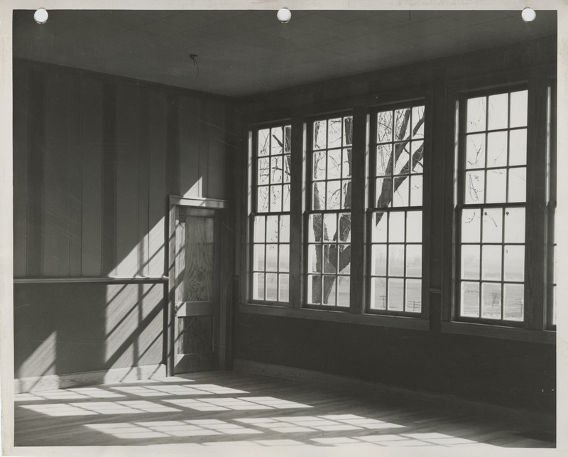 Photograph of the interior of a school building in Stockton