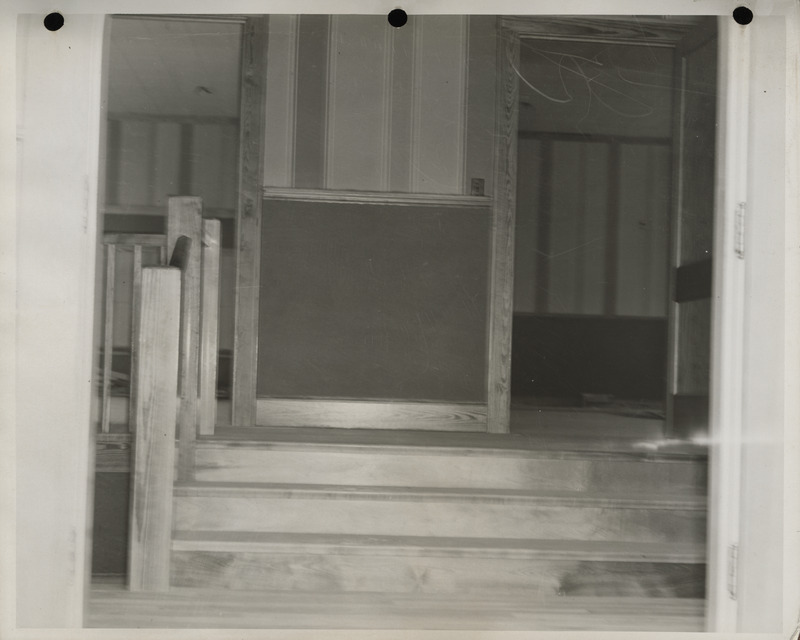 Photograph of the interior of a school building in Stockton