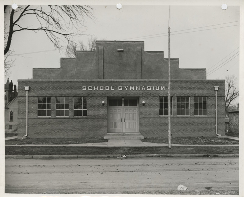 Photograph of a school gymnasium addition in Lenox