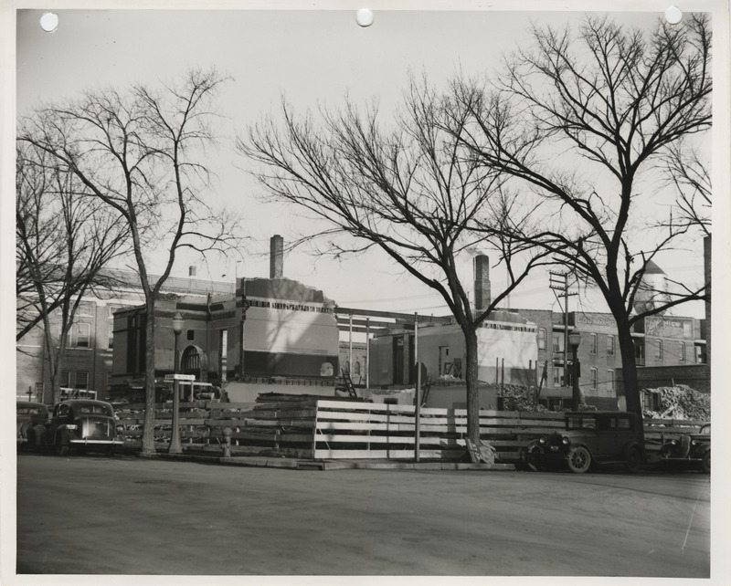 Photograph of demolition of a junior high school in Fort Dodge