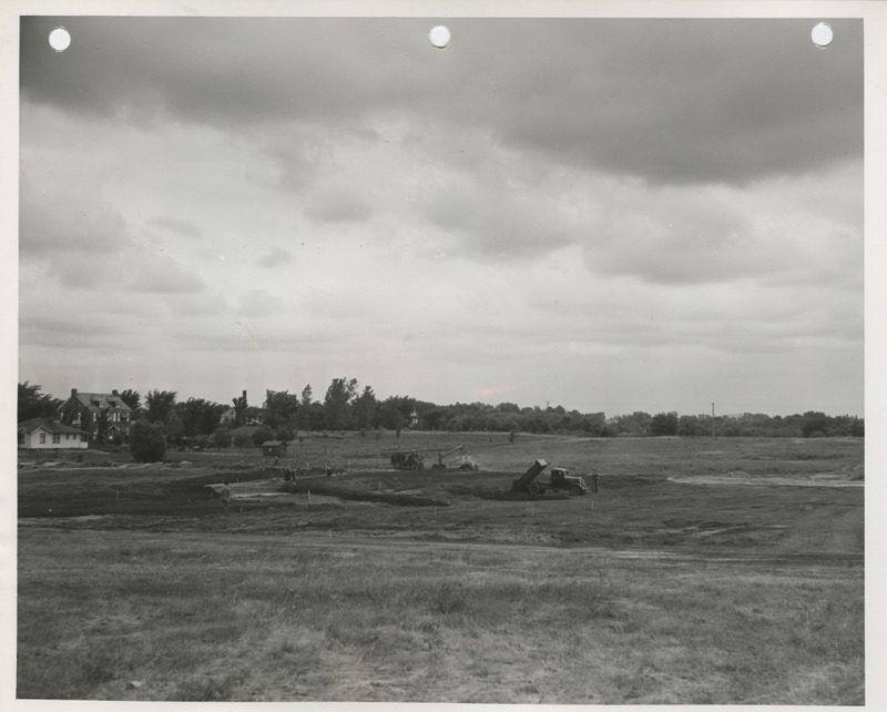 Photograph of athletic field construction in Fort Dodge
