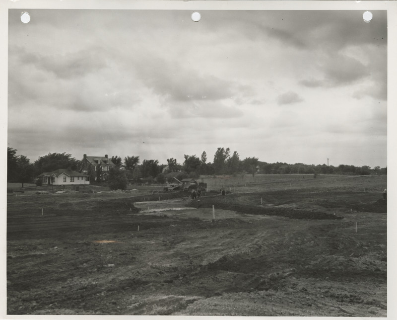 Photograph of athletic field construction in Fort Dodge