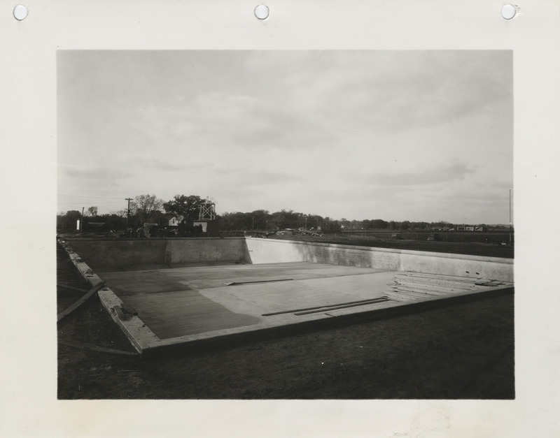 Photograph of the swimming pool under construction at the Spring Lake Park in Atlantic