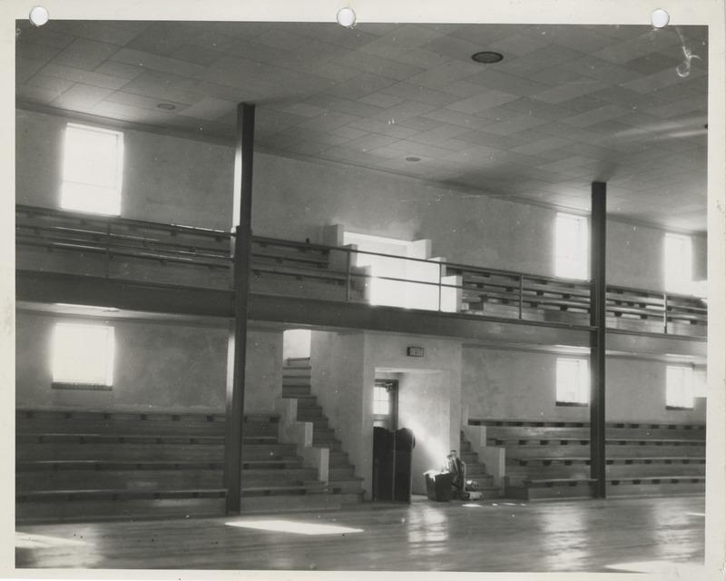 Photograph of the high school gymnasium in Panora