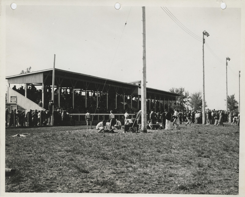 Photograph of the city park stadium and track in Clarion