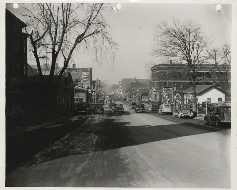 Photograph of the city street before the paving work started in Fort Dodge