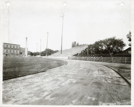 Photograph of a stadium in West High School