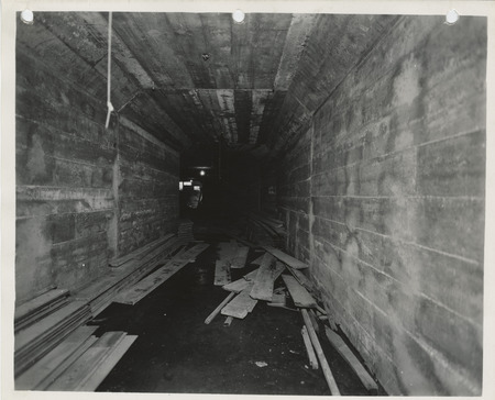 Photograph of a utility tunnel in Webster City