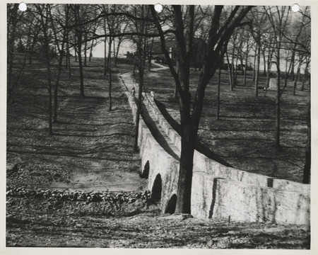 Photograph of footbridge and trails at Eagle Point Park in Clinton