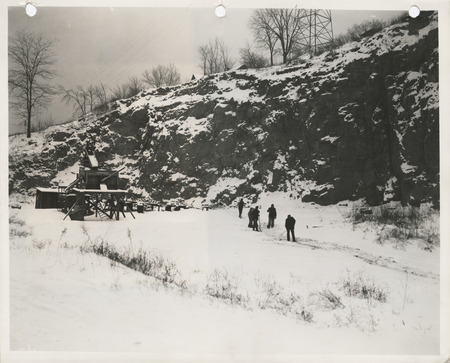 Photograph of people working at a quarry in Clinton