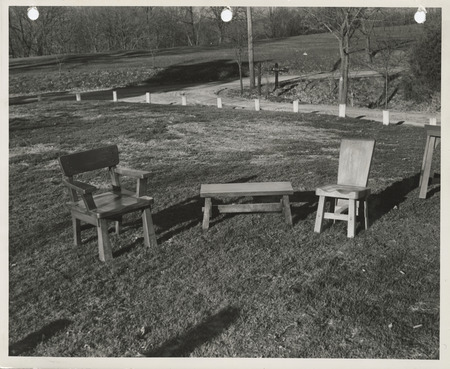 Photograph of furniture made for use in state parks