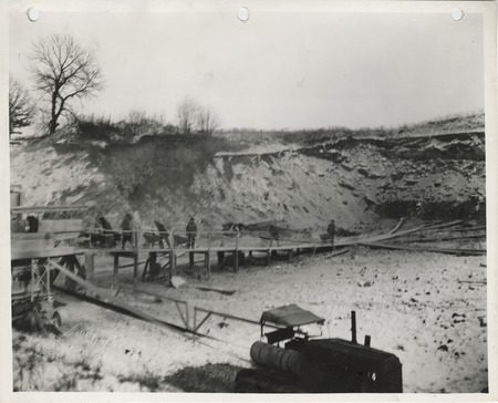 Photograph of people working at a quarry in Solon