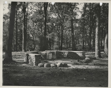 Photograph of a fireplace at a city park in Columbus Junction